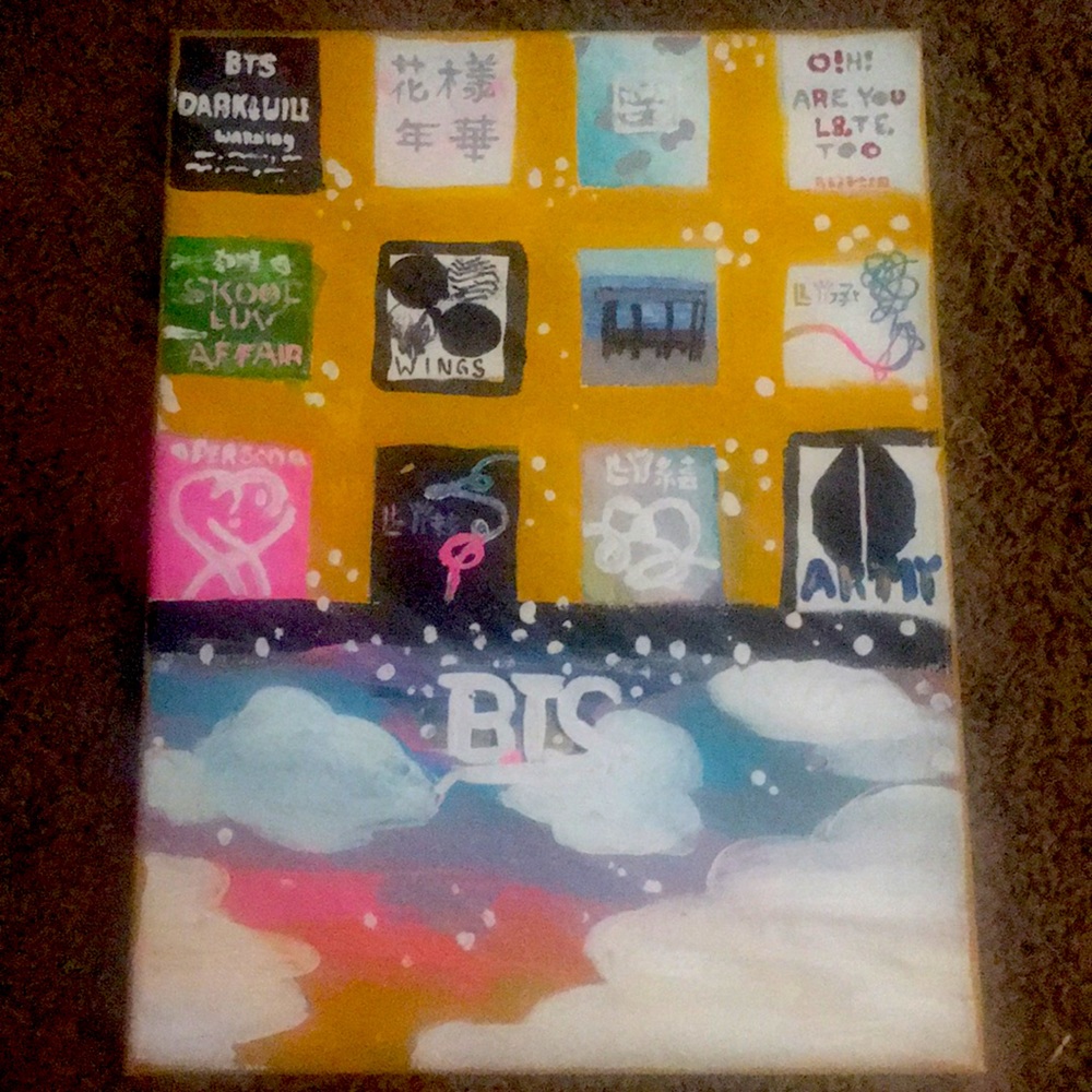 Handmade bts canvas